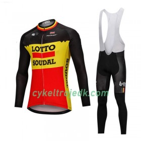 Cykeltøj Langærmet + Bib Cykelbukser 2018 Lotto Soudal N002